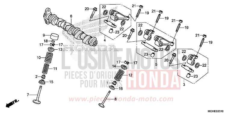 ARBRE A CAMES/SOUPAPE (ARRIERE) de VFR1200X "Crosstourer" DCT PEARL COSMIC BLACK (NHA64) 2014
